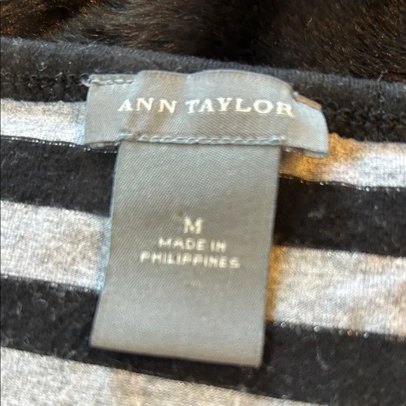 Ann Taylor Black and White Striped Tank Top - Picture 2 of 7
